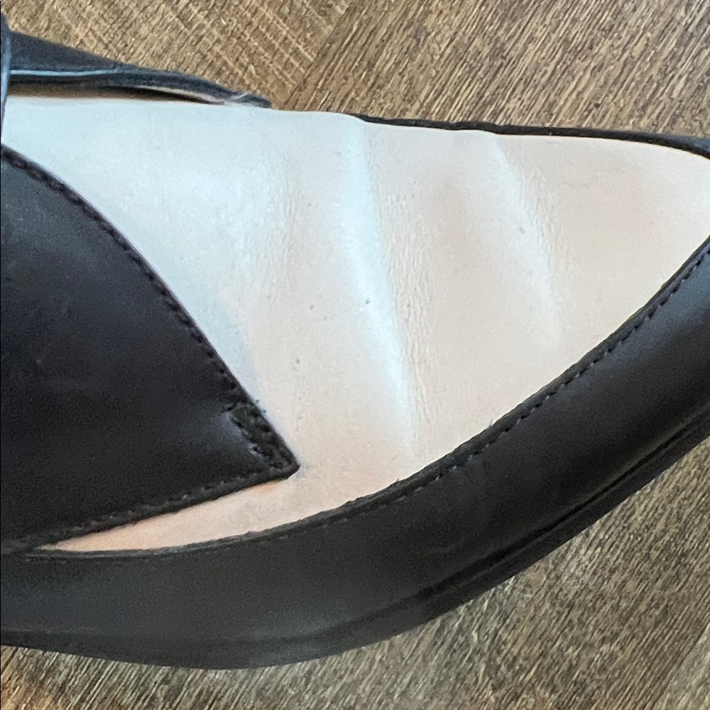 J. Crew Women's Black and White Pointed-toe Monk Strap shoes - Picture 6 of 12